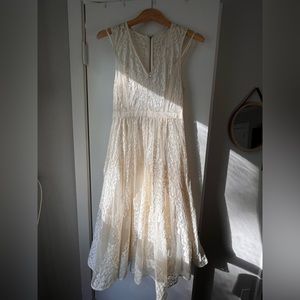 Plenty by Tracy Reese cream tea length dress